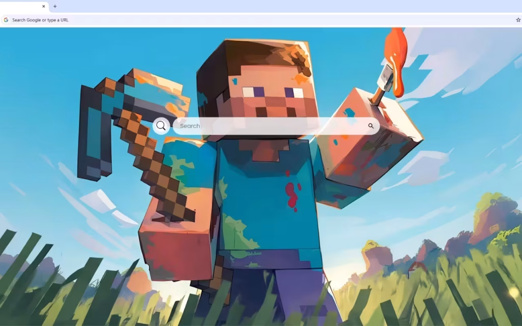 Minecraft Steve Painting Live Wallpaper (1)