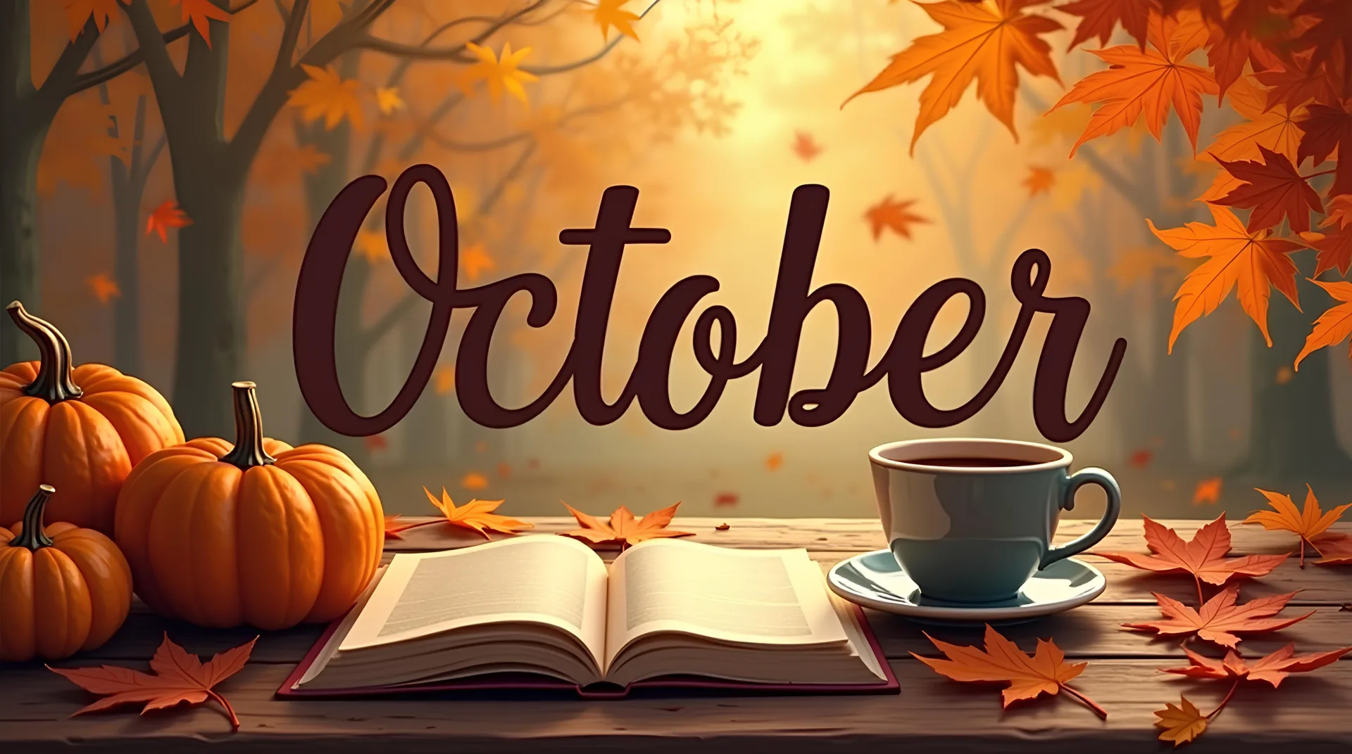 October 2026 Calendar Wallpaper