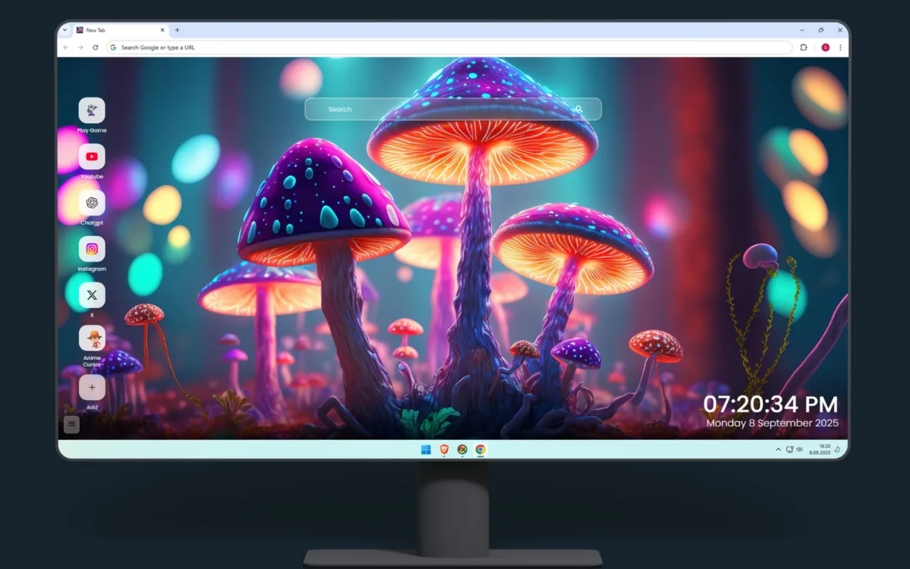 Magic Forest Shrooms Wallpaper