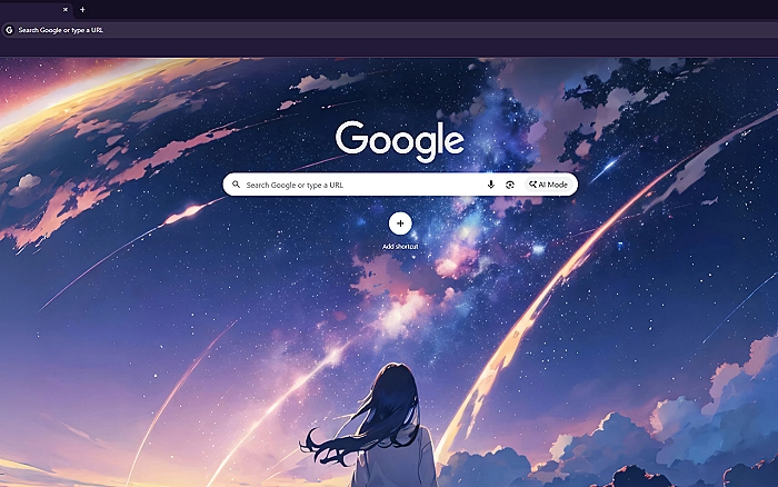 Anime Girl Night Sky