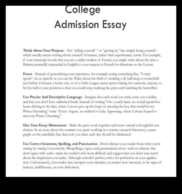 how to write a college admission essay